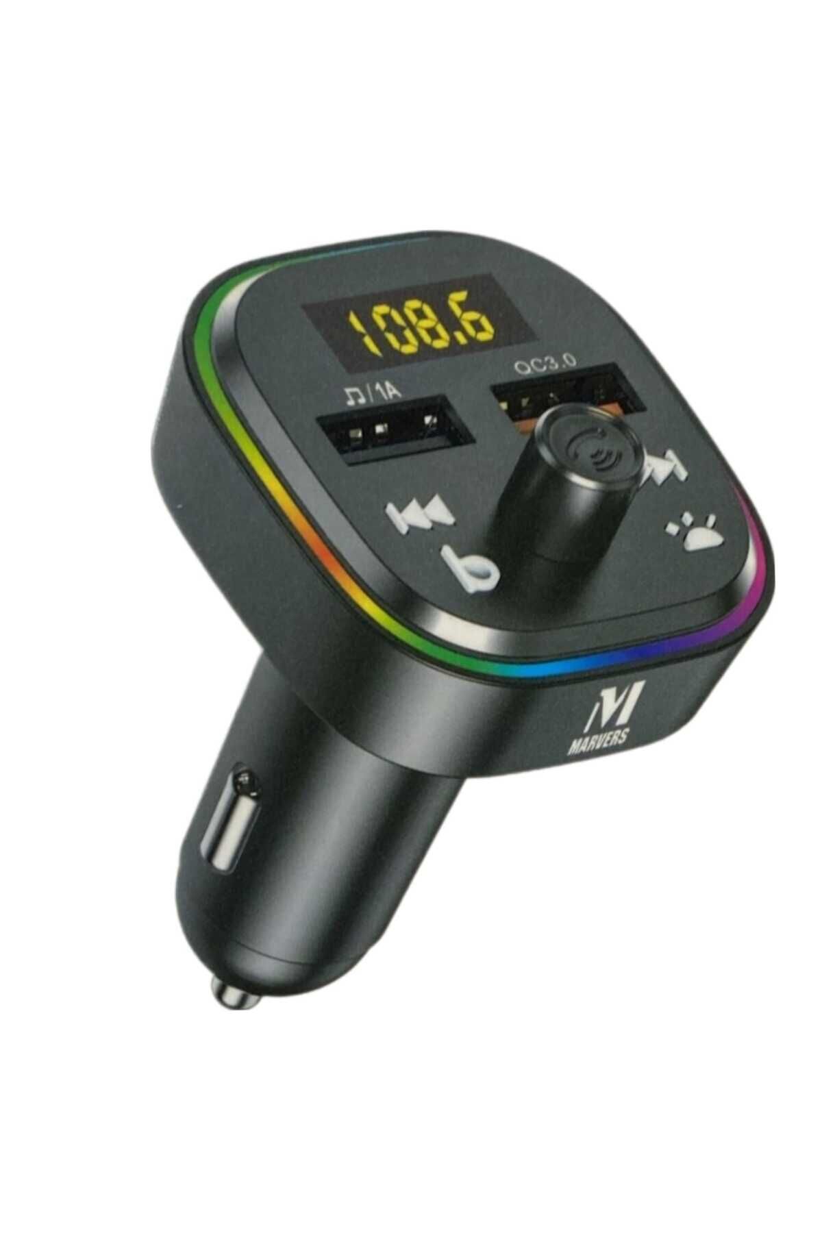 Araç Fm Transmitter Bluetooth 5.0 Usb Müzik Oto Aksesuar- Araç Içi Çakmaklık Şarj Type-c Uyumlu