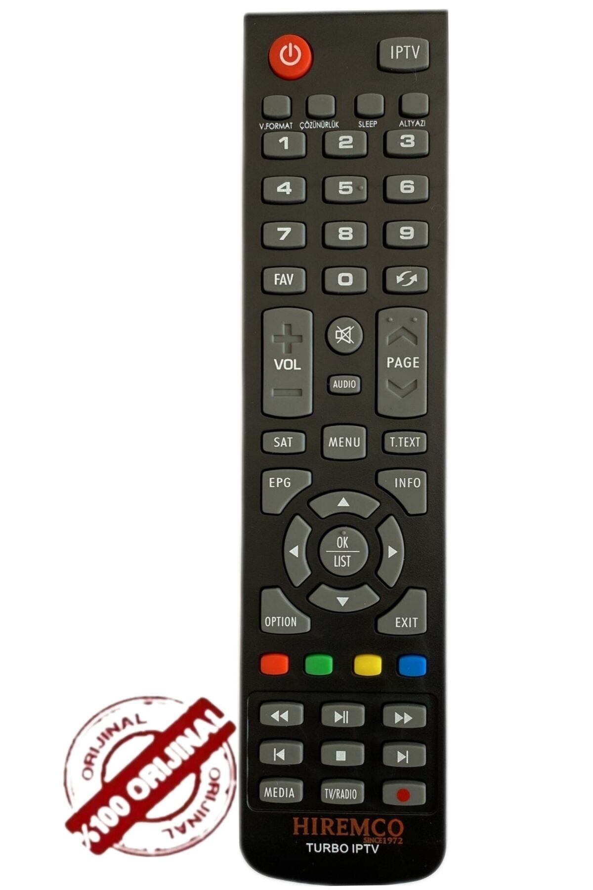 Hiremco Ip Tv Turbo Hd Uydu Kumandası Hrm-trb (ORJİNAL)