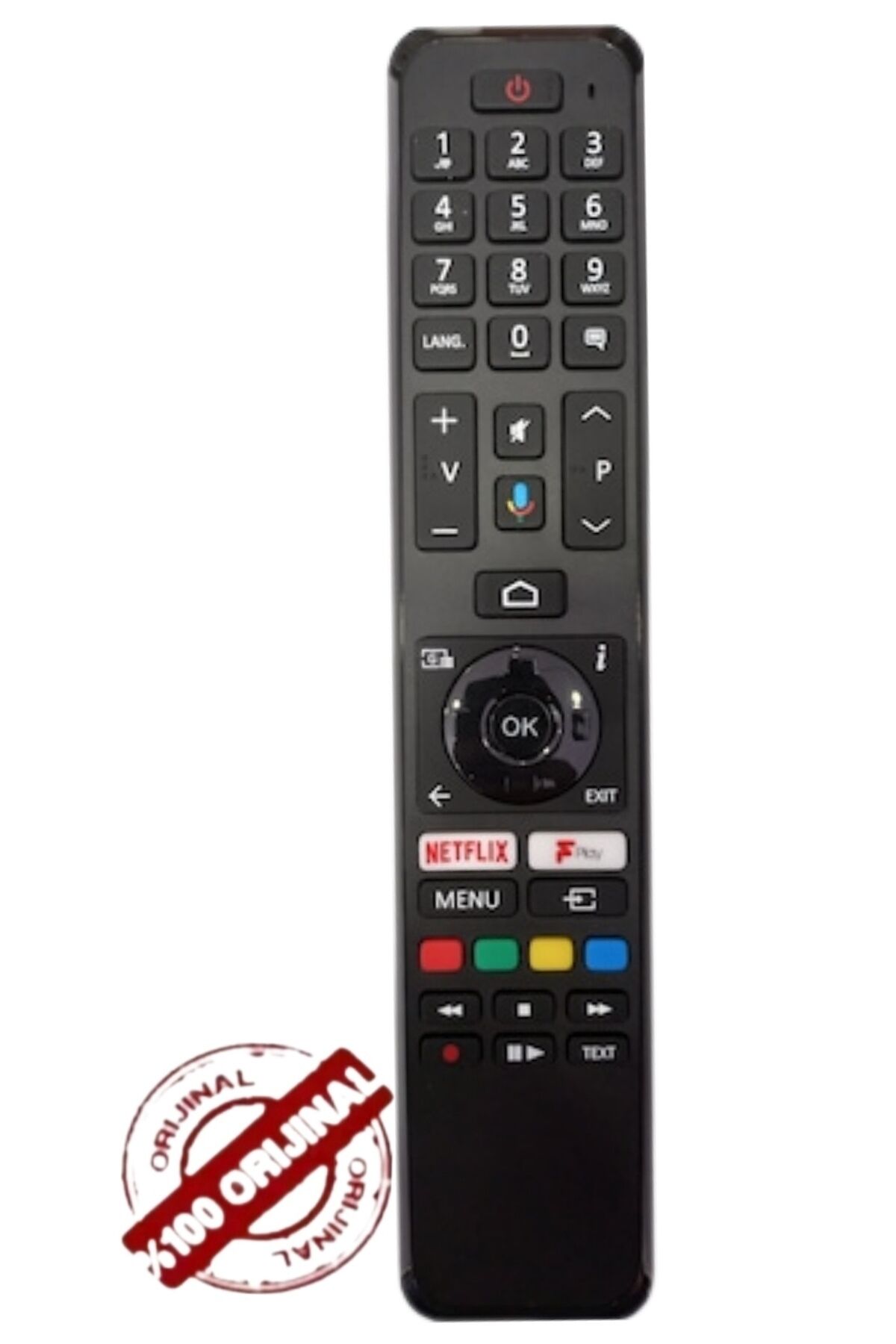 Ses Komutlu Rc 43161 Netflıx Play Mikrofon Tuşlu Lcd Led T Uyumlu (ORJİNAL)