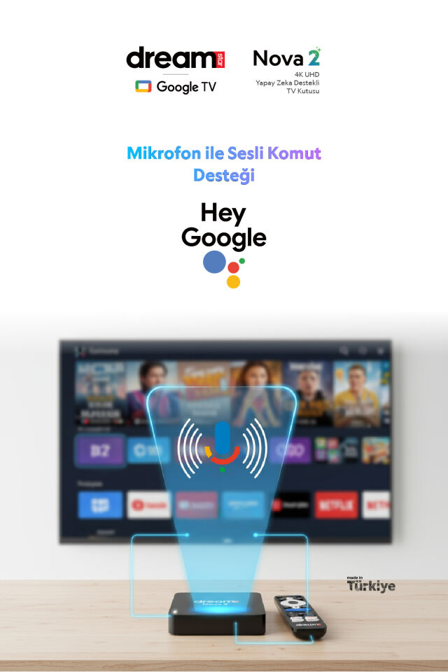 Nova 2 | Android 14 | Yapay Zeka | 12 AY TV+ Üyelik Hediyeli | 4K Lisansli Android TV Box |