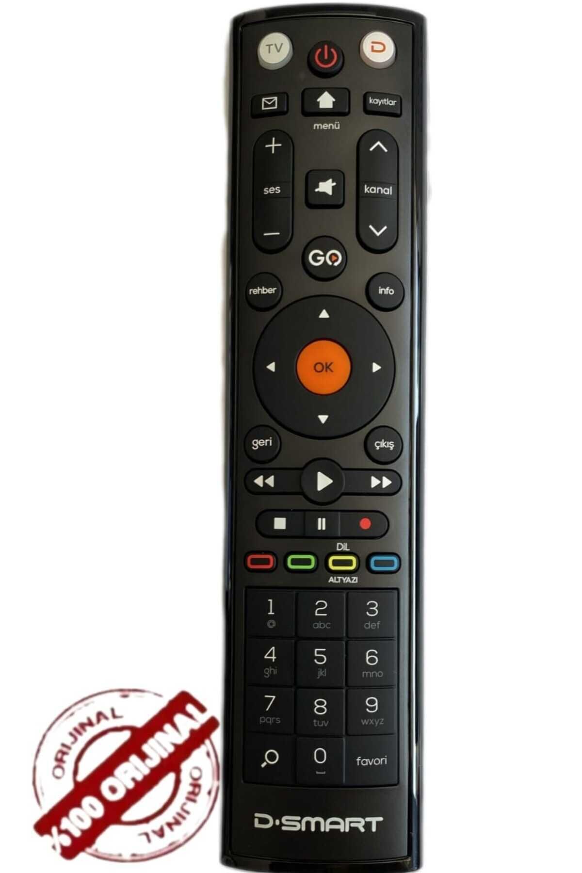 Dsmart Blu Go Kumandası Uydu Ile Uyumlu Yeni Nesil Akıllı Tv Ve Uydu Kumandası Krgl3073 (ORJİNAL)