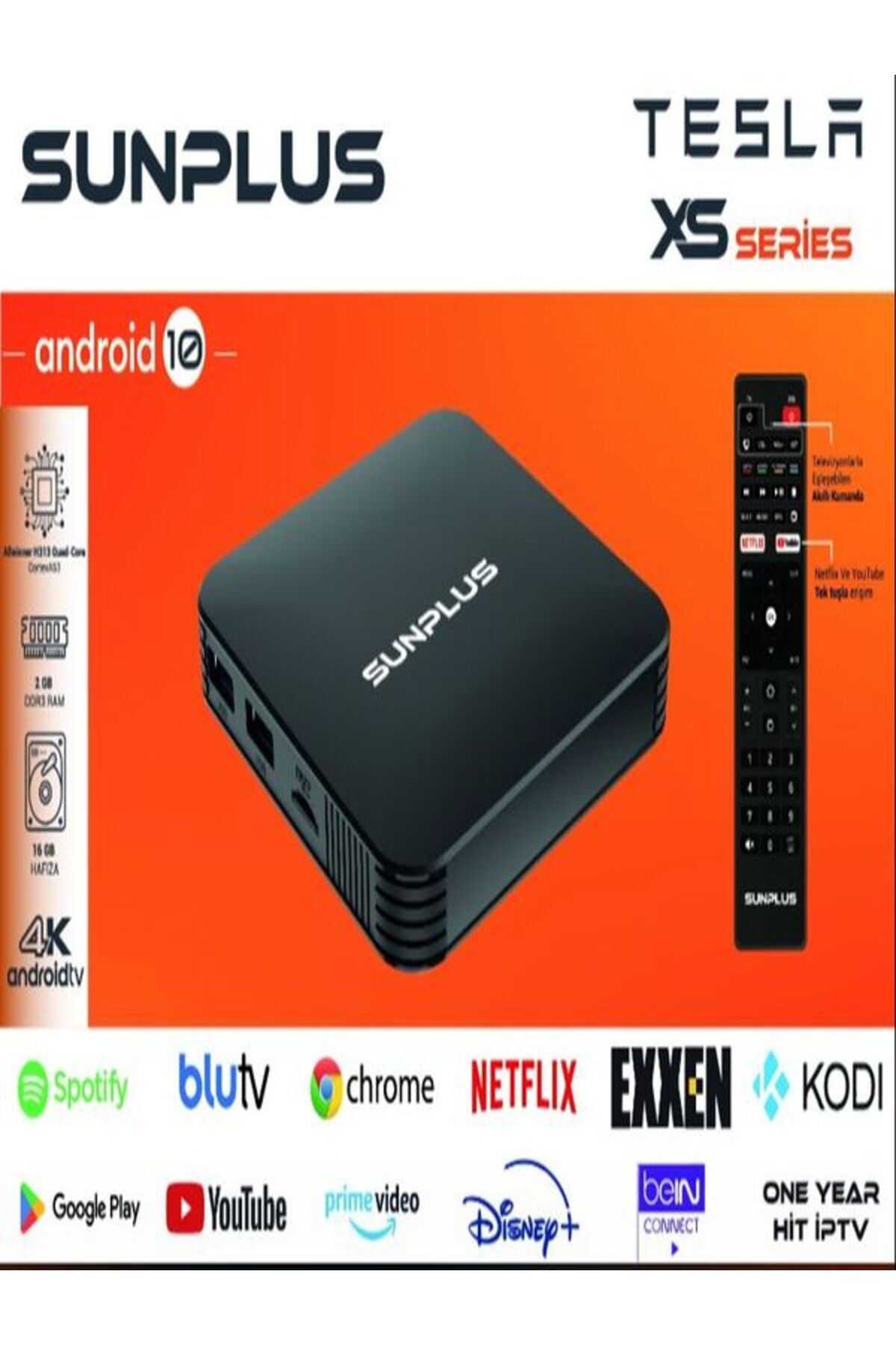 Tesla Xs Series Android Tv Box 2gb Ram -16 gb Hafıza Android 12 Tvbox