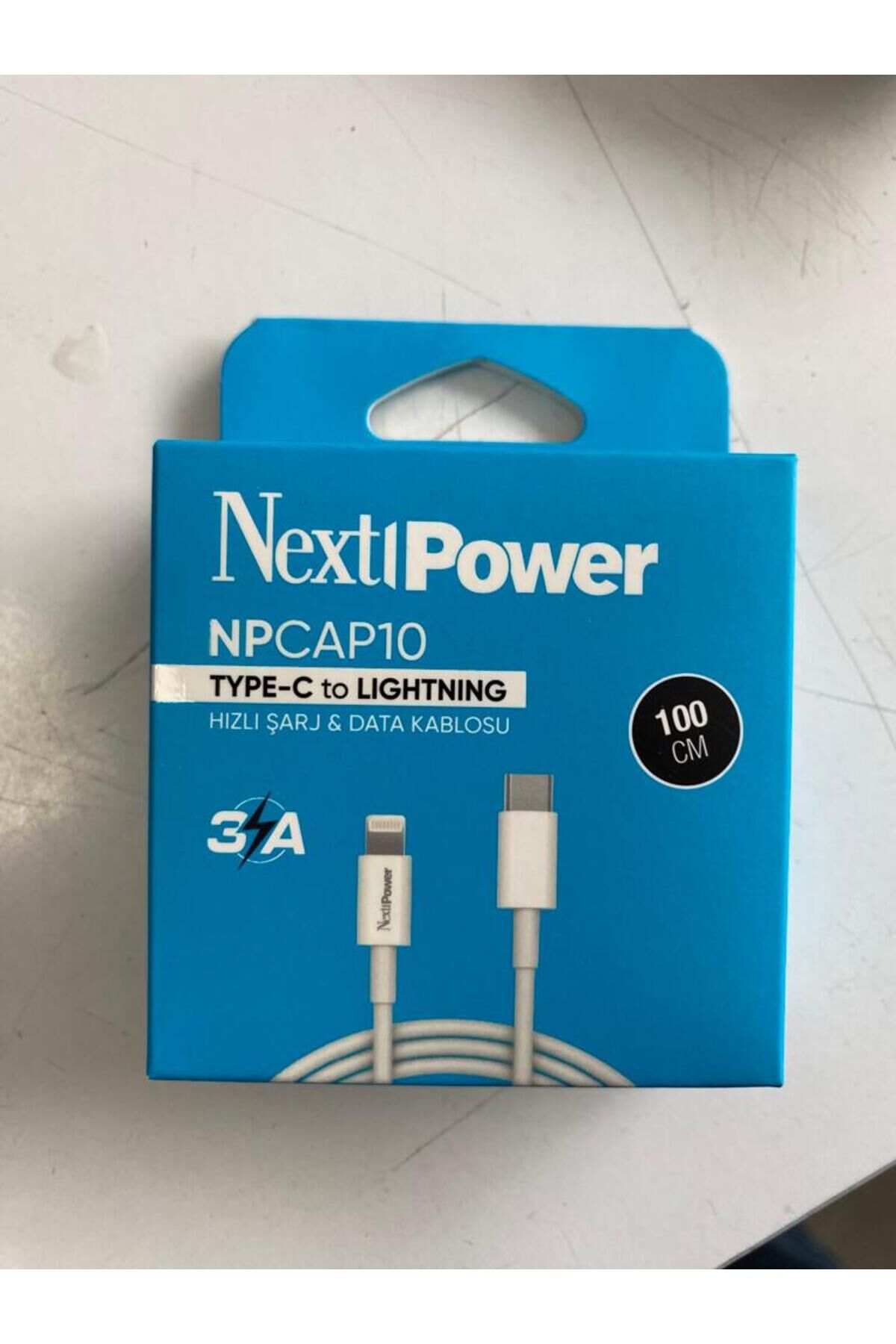 Npcc10 type-c to lightning 1 metre hızlı şarj ve data kablosu