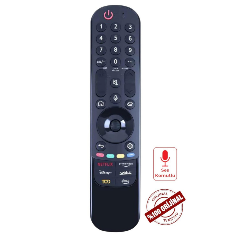 LG MR23GA AKB76043103 ORJİNAL Ses Komutlu Air Mouse Akıllı TV Kumandası MR21 MR22 OLED QNED NanoCell UHD Uyumlu