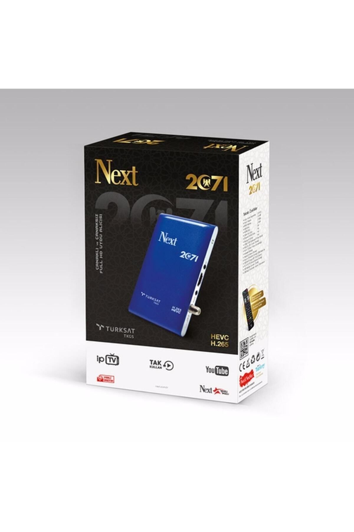 2071 Hd H 265 Çanaksız Internet Tv Mini Uydu Alıcısı+ 7601 wifi aparatı Hediyeli