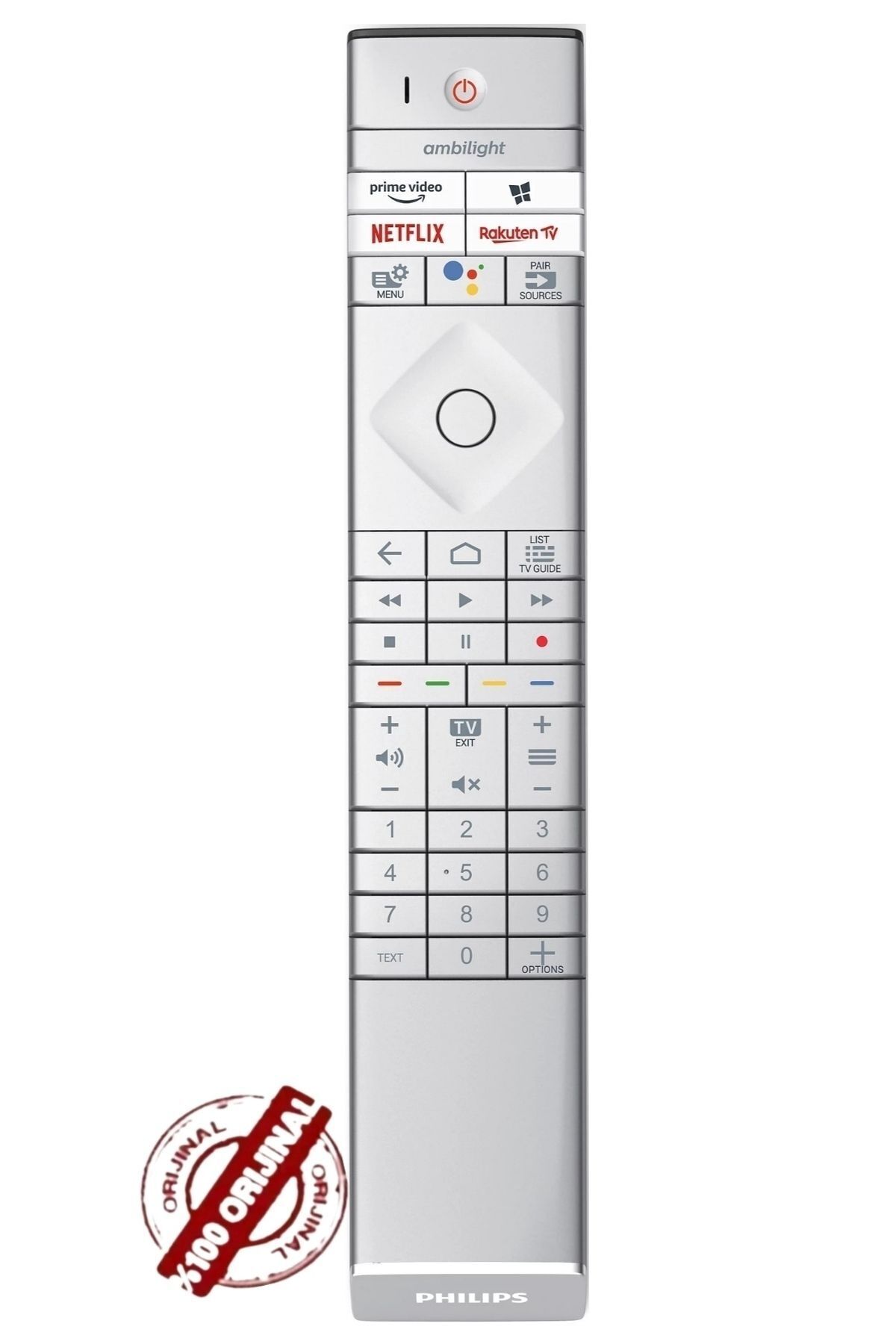 PHILIPS TV KUMANDASI OLED PUS PML SERİSİ UYUMLU SES KOMUTLU IŞIKLI ORJİNAL SRC-4522 Gri̇
