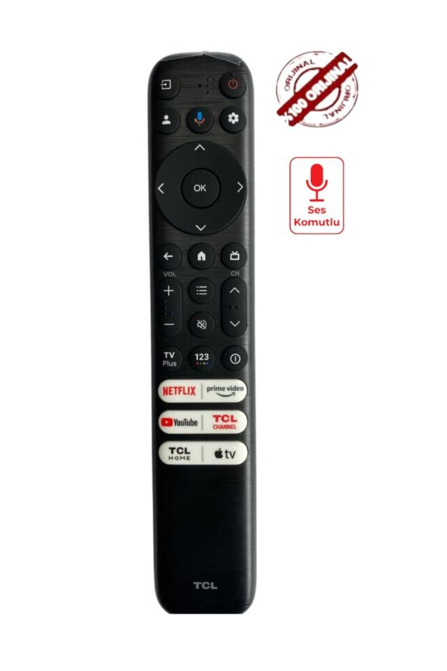 TCL ORJİNAL RC813 RC902V FAR1 RC902V FMR1 Ses Komutlu Tv Kumandası ( LOGOLUORJİNAL )