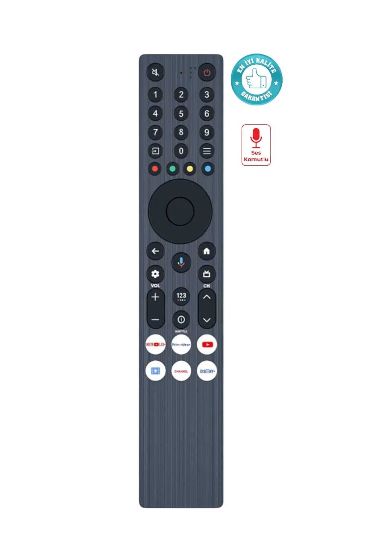 TCL RC833A FMB1 Ses Komutlu Tv Kumandası TCL QD Mini-LED C71K 4K 2025 Mikrofonlu