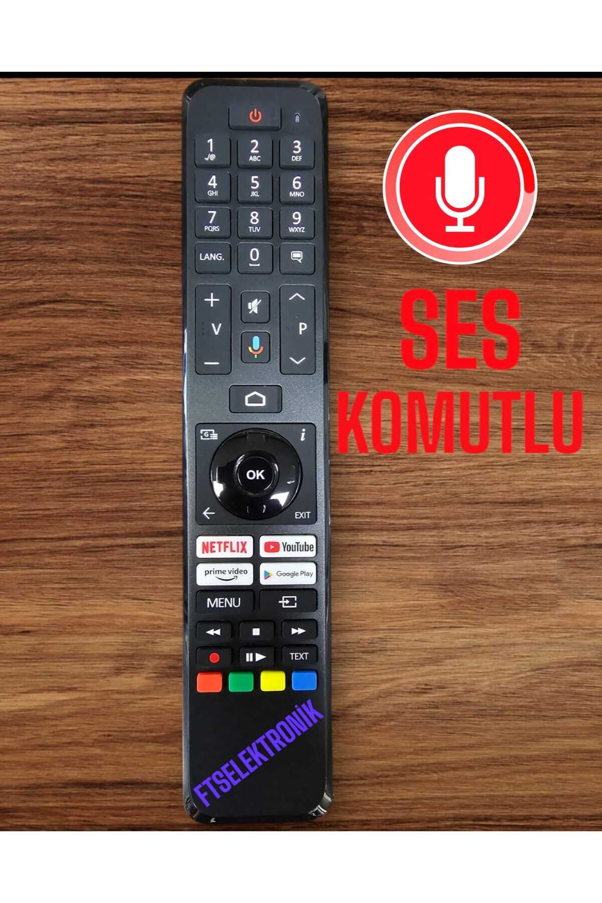 VS-V4 NETFLIX-YOUTUBE-GOOGLE PLAY-PRIME VIDEO TUŞLU SES KOMUTLU LCD LED TV KUMANDA
