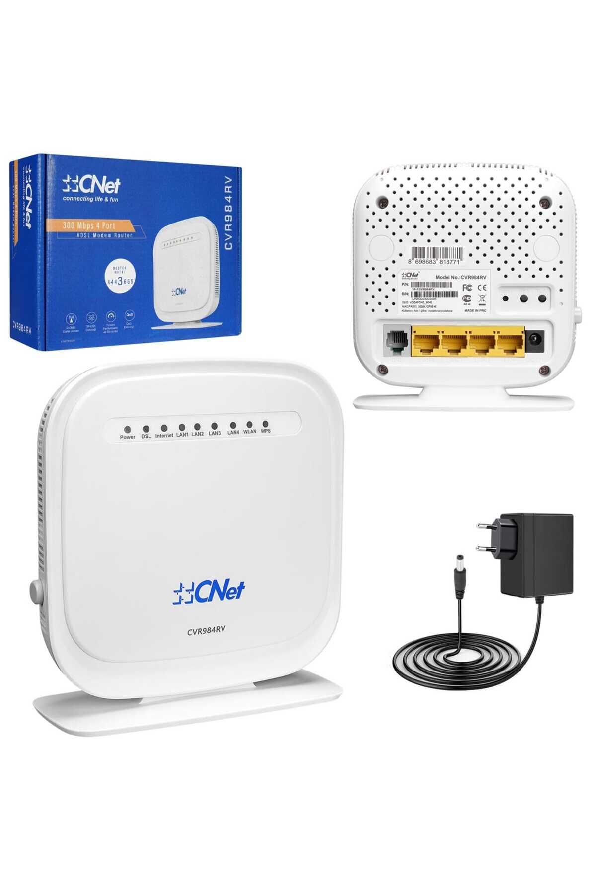 CVR-984RV Kablosuz Modem Router 4 Port 300 Mbps Adsl2 + Vdsl2