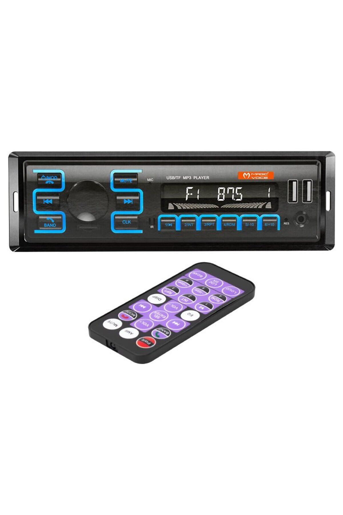 MV-5417 ÇİFT USB/SD/FM/AUX/BLUETOOTH UKLI MEKANİKSİZ OTO TEYP 4X55 WATT
