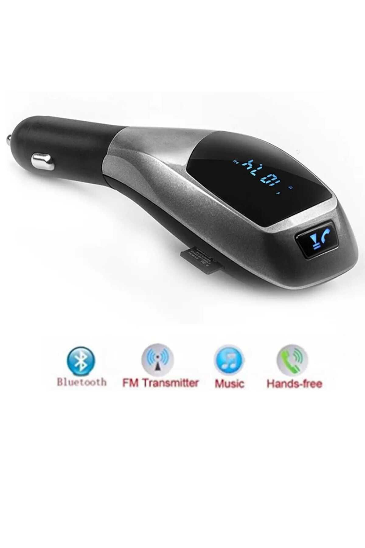 Yeni X5 Şarj Kablosuz Bluetooth Araç Kiti Handsfree MP3 Çalar FM Verici Desteği TF Kart 20 adet