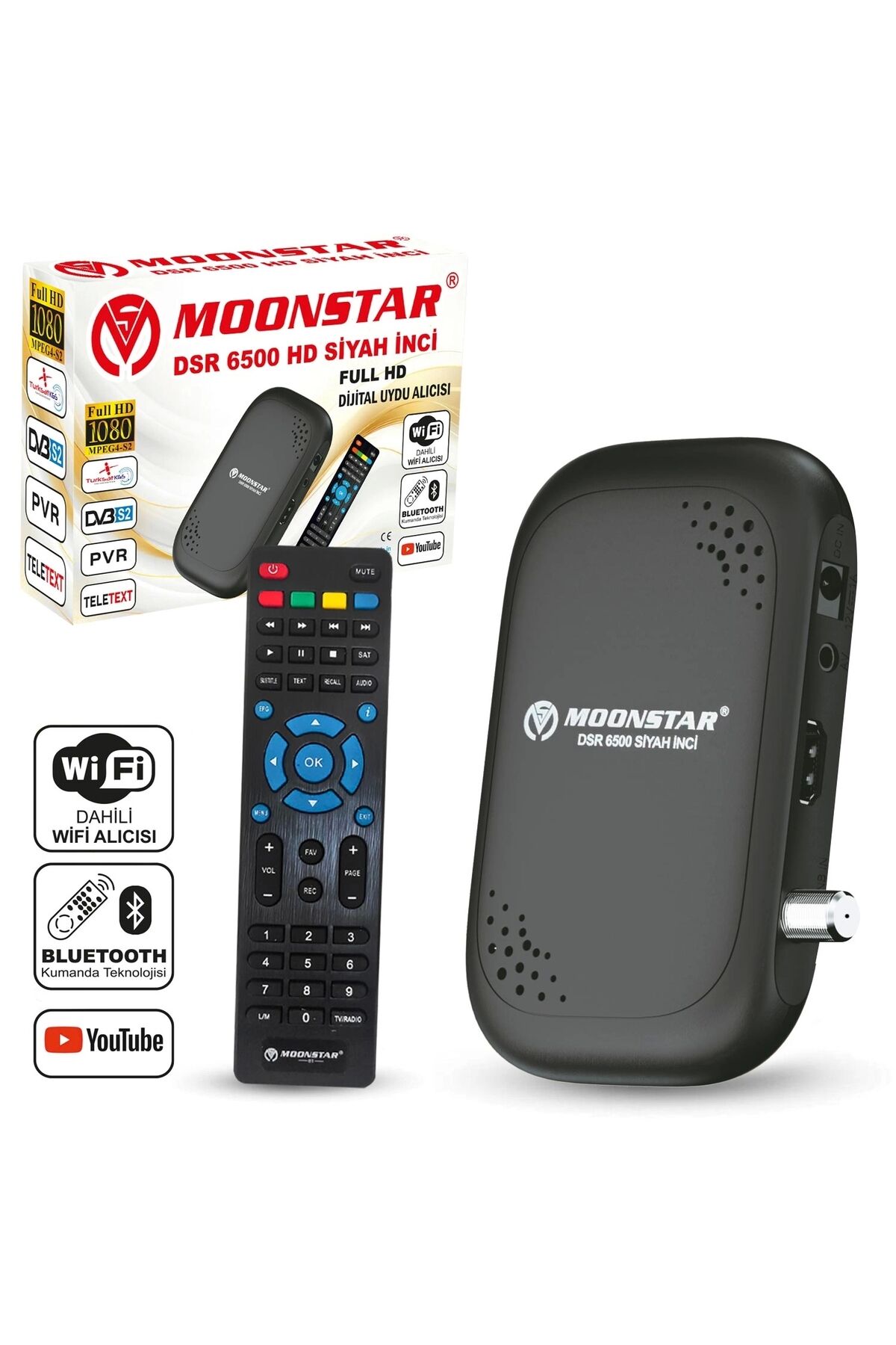 Dsr-6500 Uydu Alıcı Mini Full Hd Dahili Wifi Youtube Bluetooth Ile Kanal Değiştirme