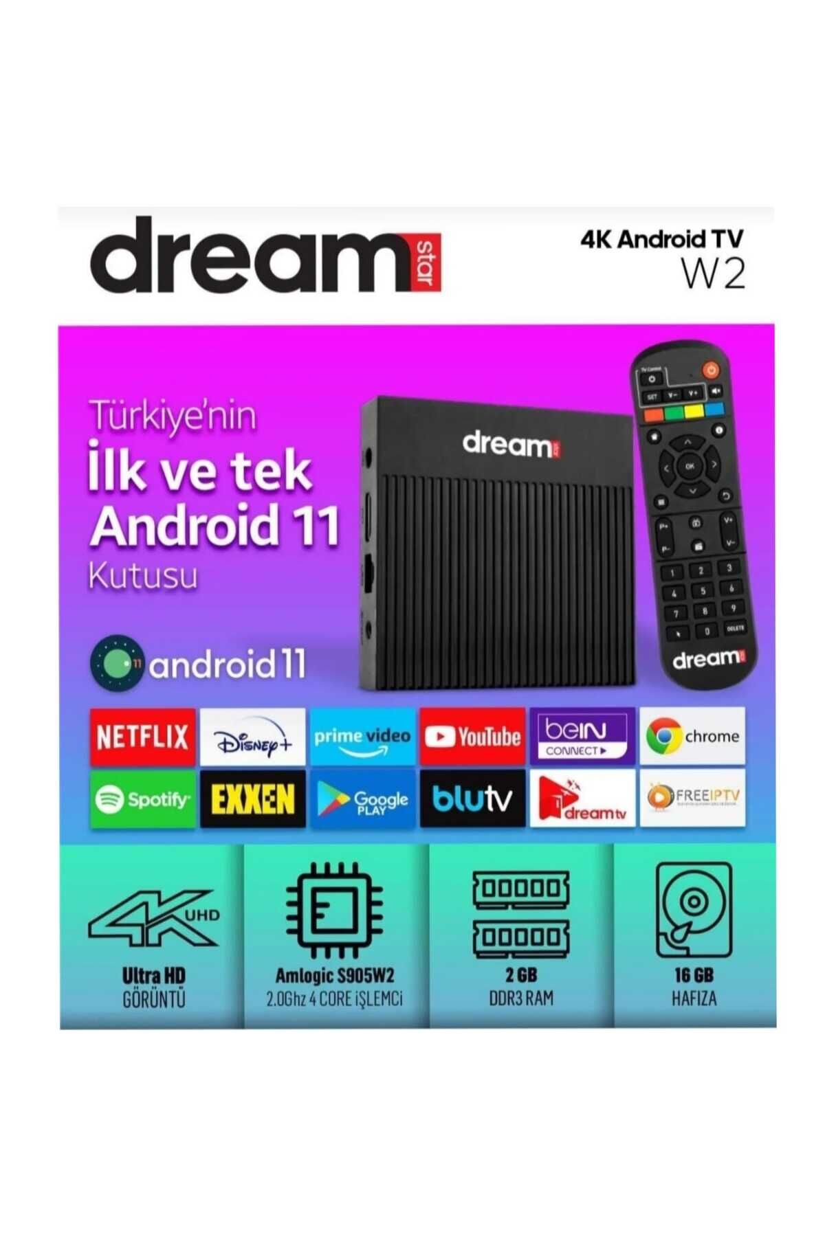 W2  4k Android TV BOX Ultra HD