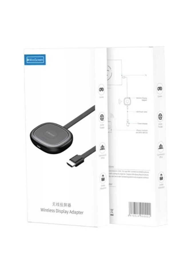 Mira Screen Mirascreen G20 Wireless DONGL 4K UHD Görüntü Aktarıcı 2.4g Telefonu Televizyona Yansıtma