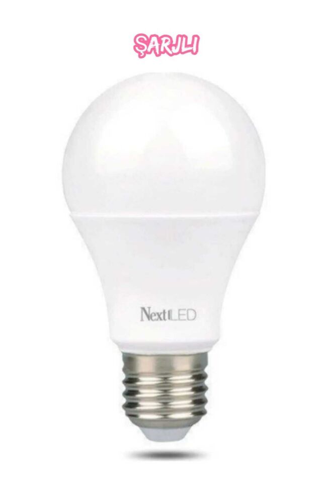 Next Acil Aydınlatma Led E27 9w Şarjlı Led Ampul Beyaz 9wb-e27 (5 Lİ PAKET)