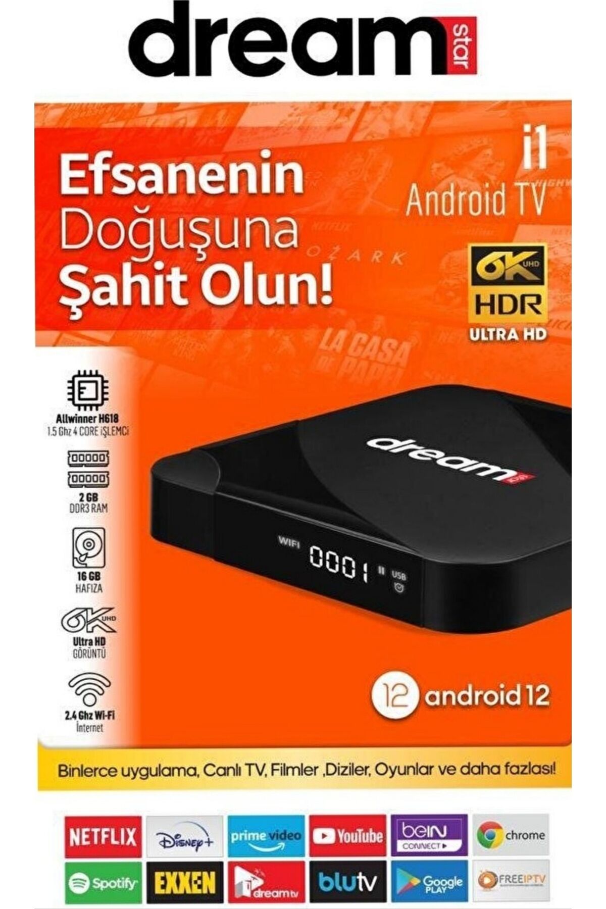 I1 Android Tv Box 2gb Ram 16gb Hafıza Android 12