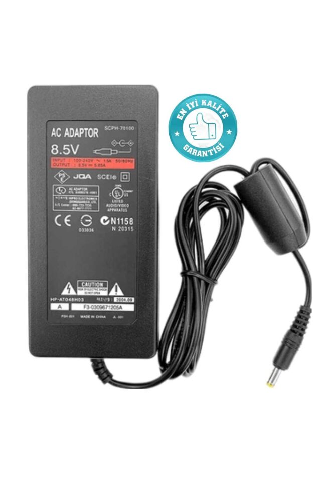 NRT-2002 SONY PLAYSTATION 2 - 8.5 VOLT 5.65 AMPER 4.8*.17 UÇLU ADAPTÖR (ORJİNAL)