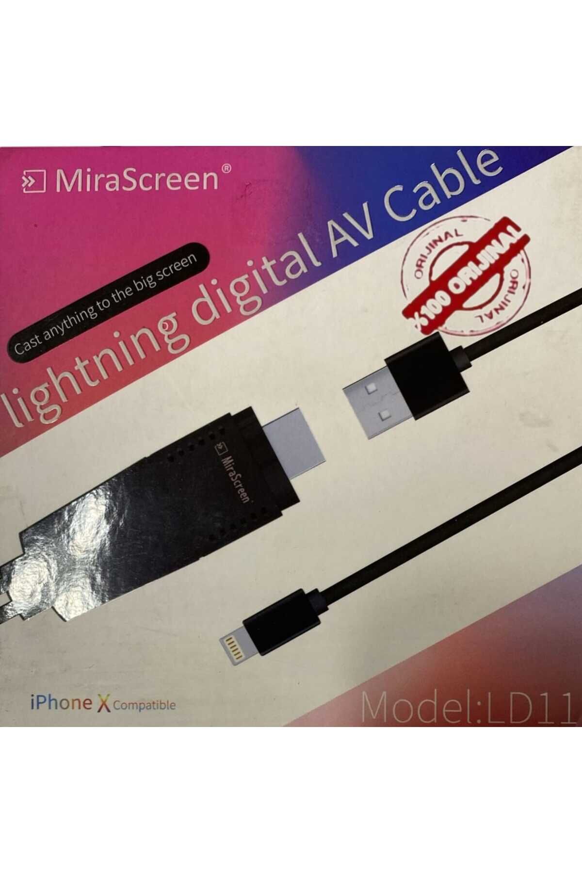 Mirascreen Iphone Lightning Hdmi Tv Görüntü Aktarımı X-11 Ios 13 -(7-8-X-11 PRO)