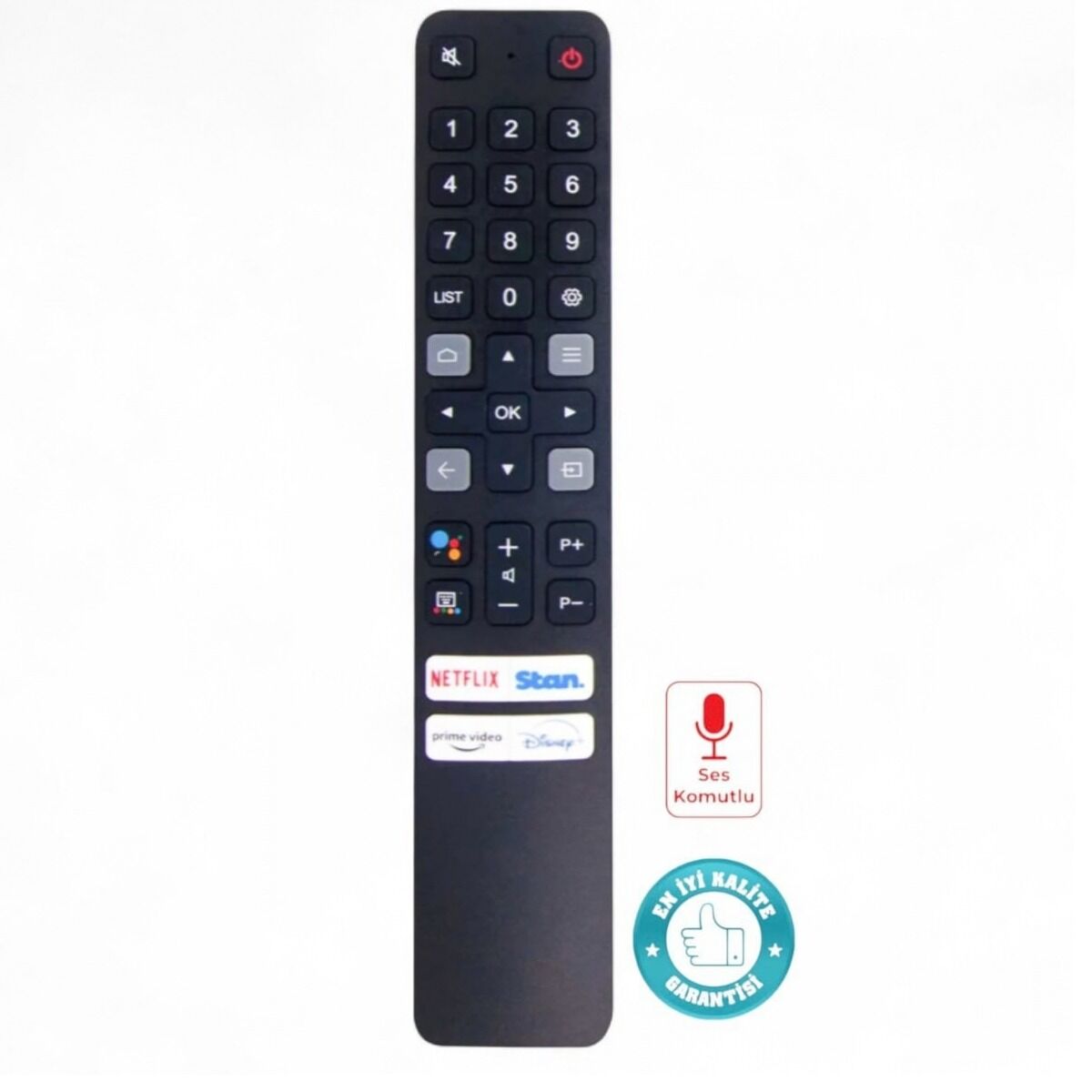 TCL RC901V FAR1 Ses Komutlu Android Google Smart TV Kumandası C725 C727 P725 Uyumlu