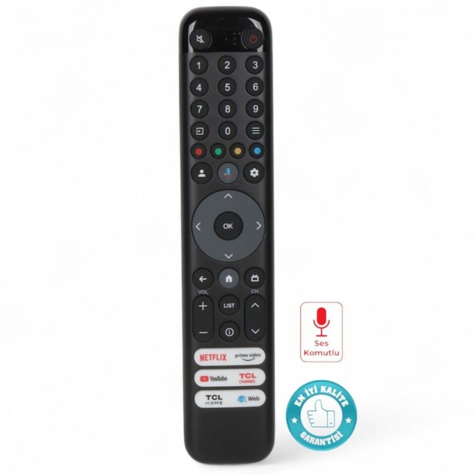 TCL RC833 GUB1 Ses Komutlu Google TV Kumandası C645 C745 P745 P635 Uyumlu