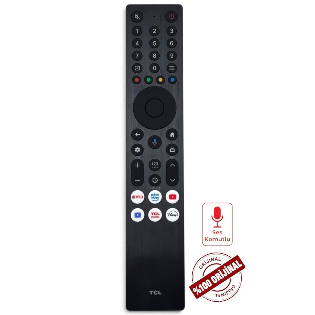 TCL RC833A FMB1 Orijinal Ses Komutlu Google TV Kumandası C645 C745 P745 P635 Uyumlu