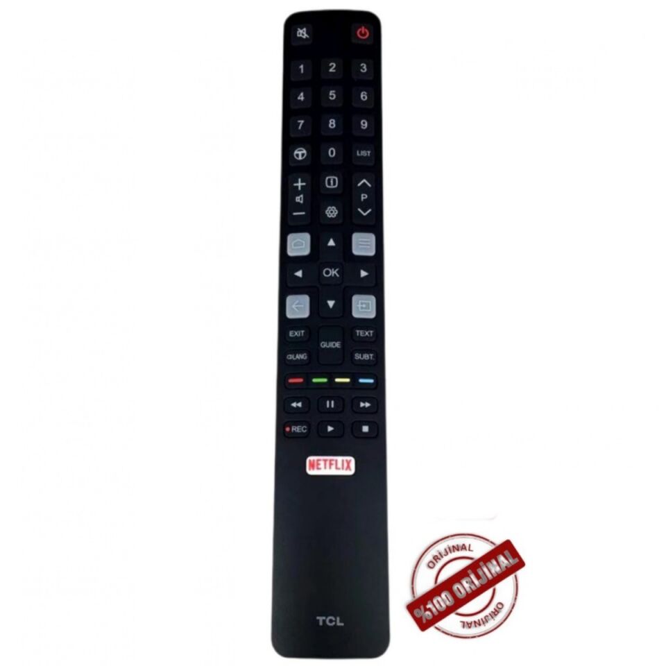TCL RC802N YUI1 ORJİNAL Netflix Tuşlu Smart TV Kumandası LED UHD QLED 65C2US 75C2US Uyumlu