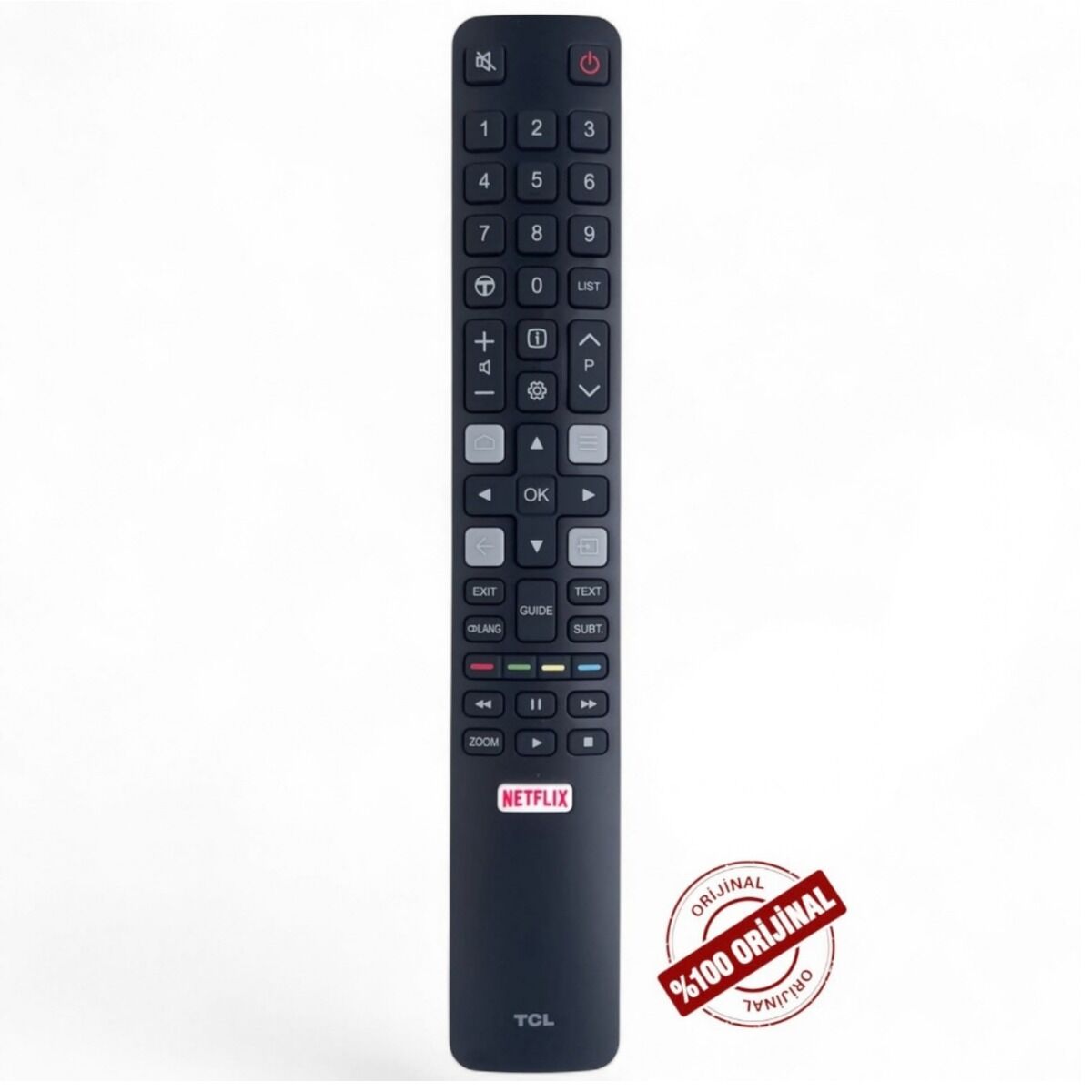 TCL RC802N YUI1 ORJİNAL Netflix Tuşlu Smart LED UHD QLED TV Uzaktan Kumandası 65C2US 75C2US Uyumlu